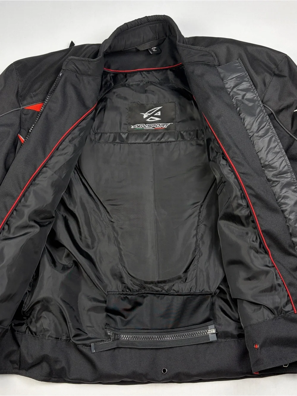 AGVSPORT Hydrobloc Motorcycle Jacket Men XL Armored Black Red Riding Biker